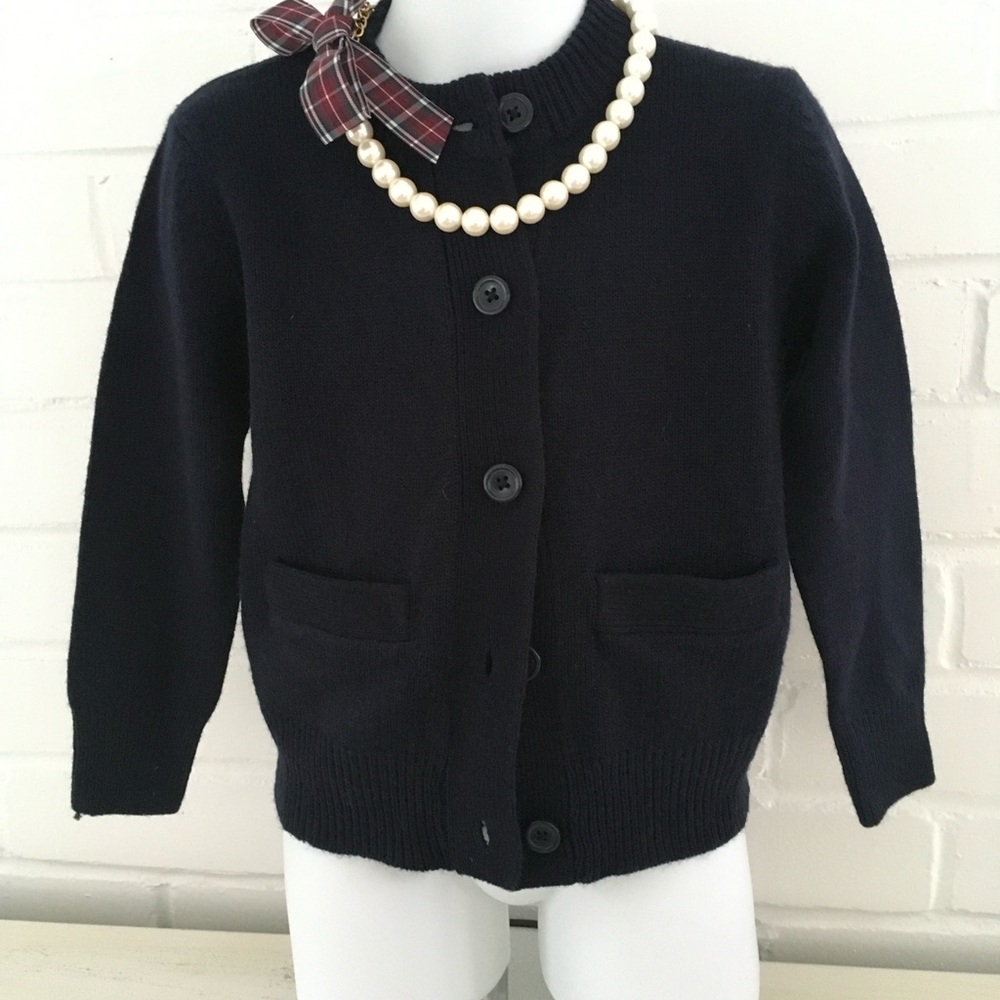 Classic Navy Blue Girls French Toast Cardigan Size 4T